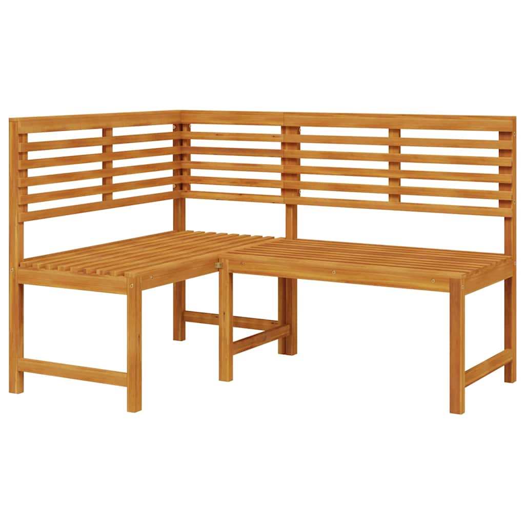 Ensemble de banc de jardin 3 pcs Marron Bois d'Acacia Massif