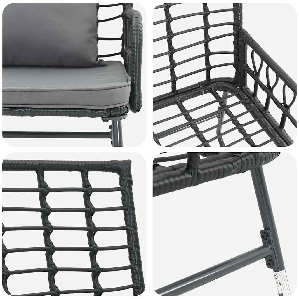 Banc de jardin Noir et anthracite polyrotin - XIOS