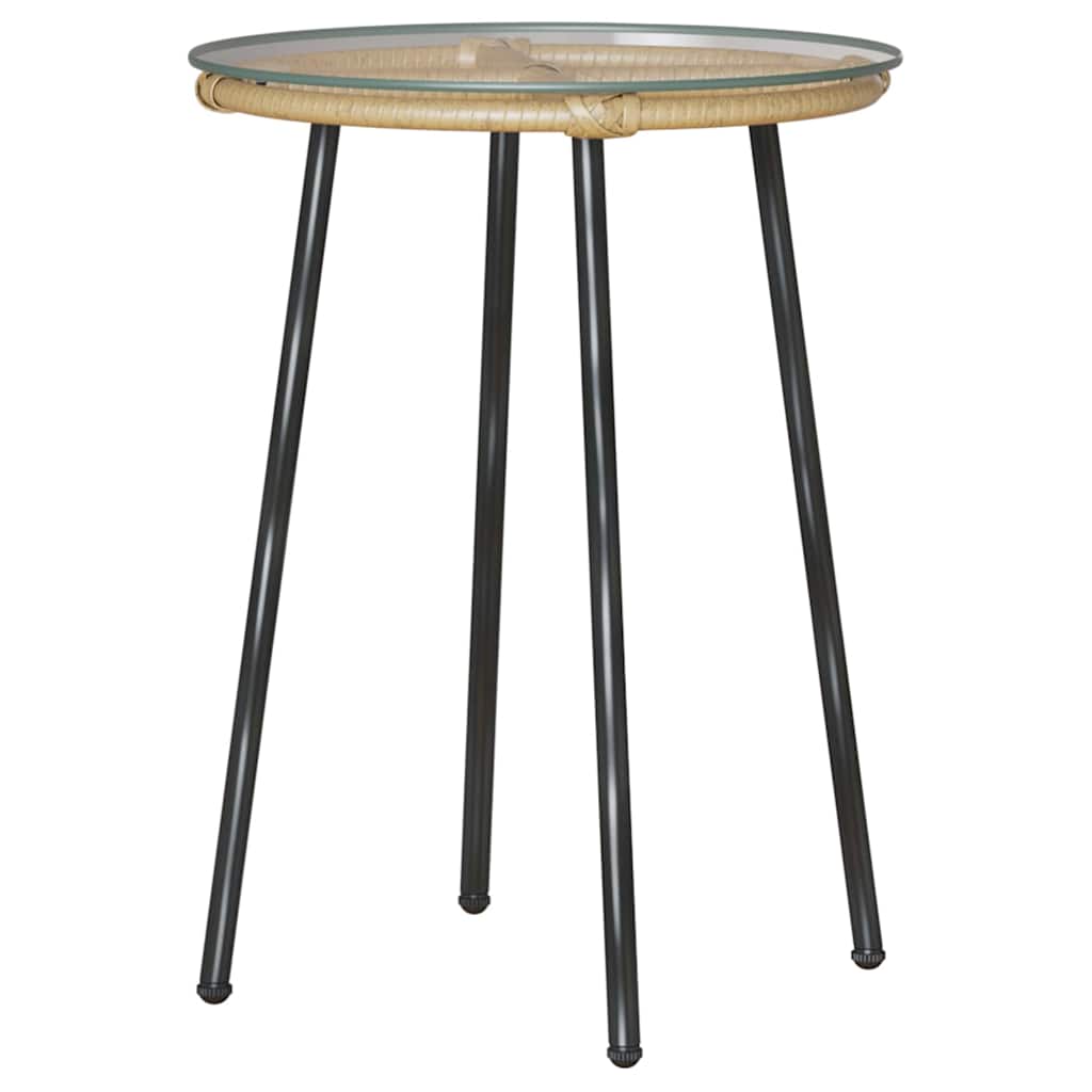 Ensemble de salle à manger pour jardin 3 pcs Marron et Crème - XIOS
