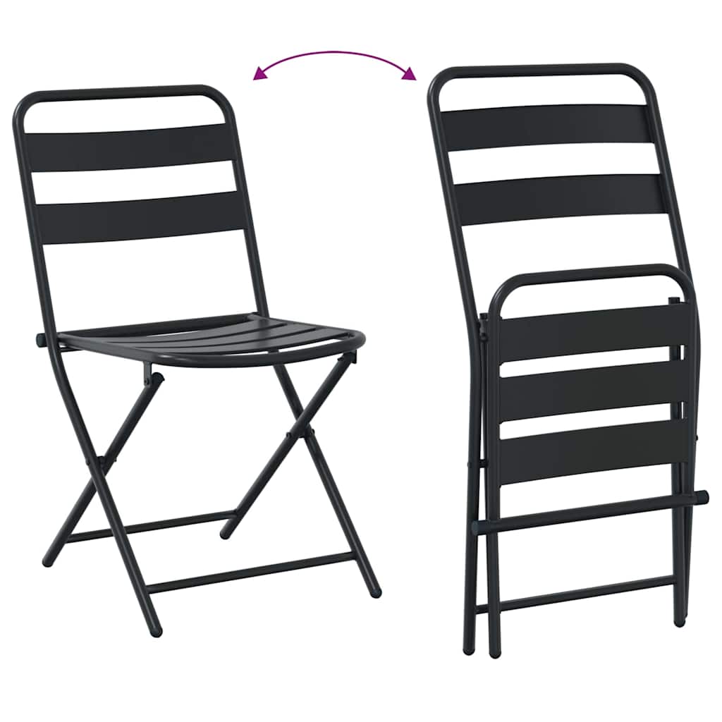Ensemble bistro de jardin 3 pcs Anthracite Acier - XIOS