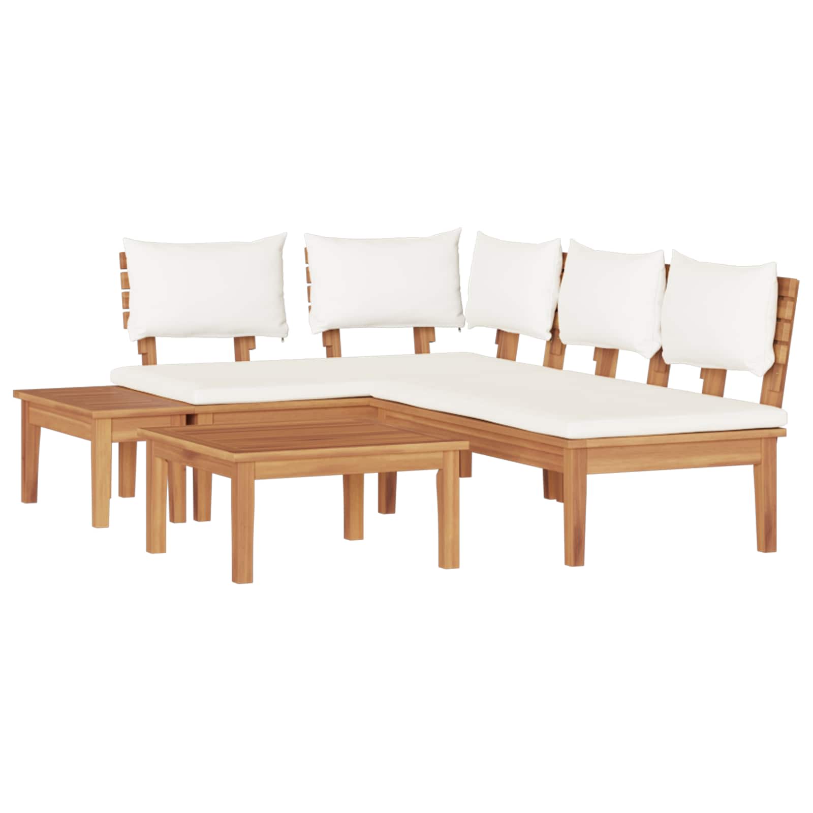 Ensemble de canapé de jardin 4 pcs Marron et Crème - XIOS