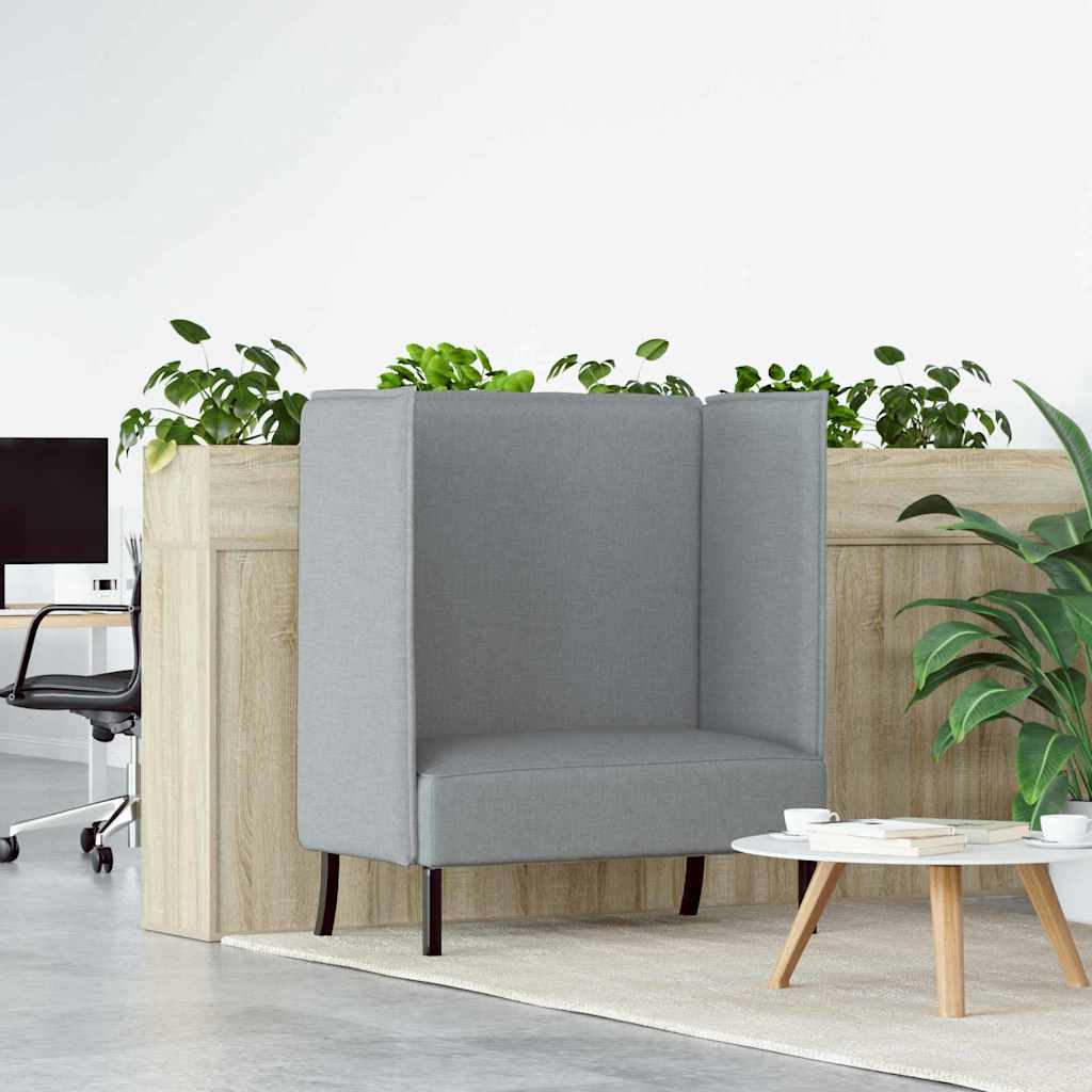 Canapé à Haut Dossier Gris clair 109 x 56 x 121 cm tissu - XIOS