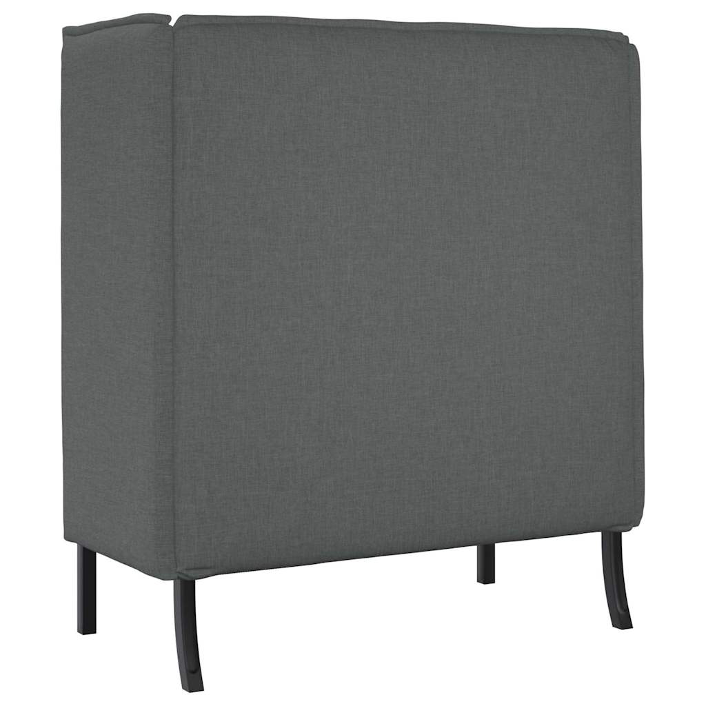Canapé à Haut Dossier Gris foncé 109 x 56 x 121 cm tissu - XIOS