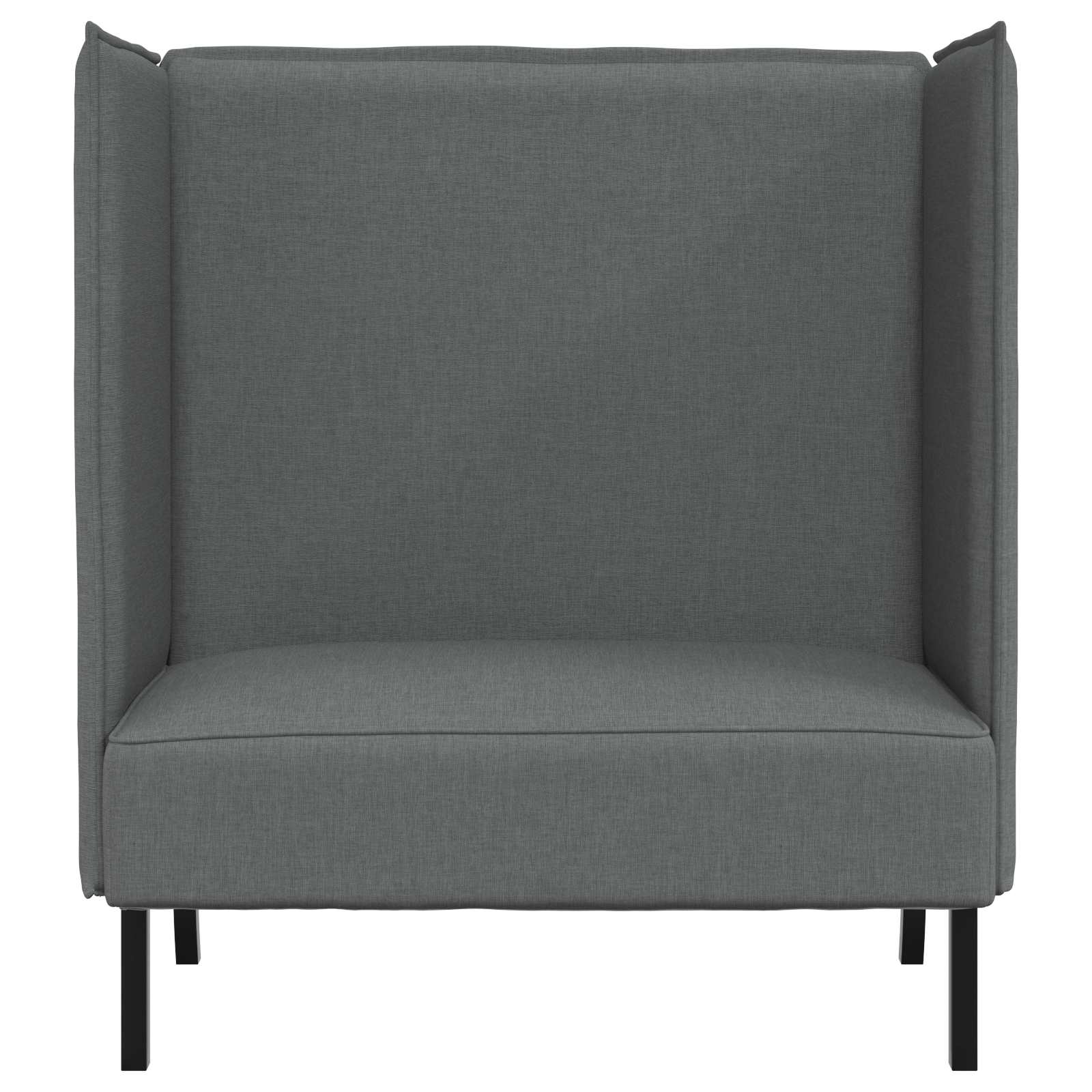 Canapé à Haut Dossier 101cm Gris foncé tissu - XIOS