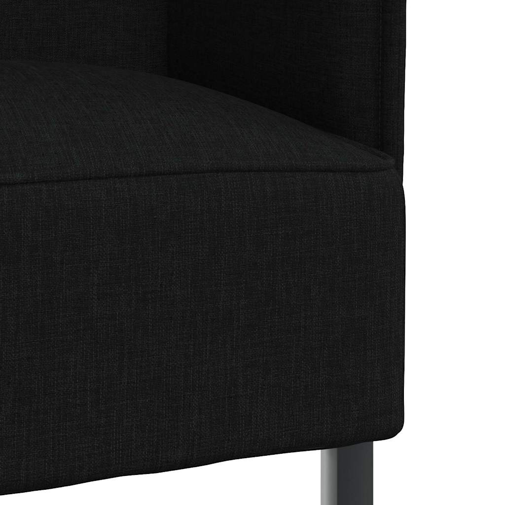 Canapé à Haut Dossier Noir 109 x 56 x 121 cm tissu - XIOS
