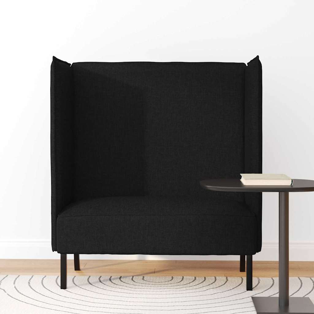 Canapé à Haut Dossier Noir 109 x 56 x 121 cm tissu - XIOS