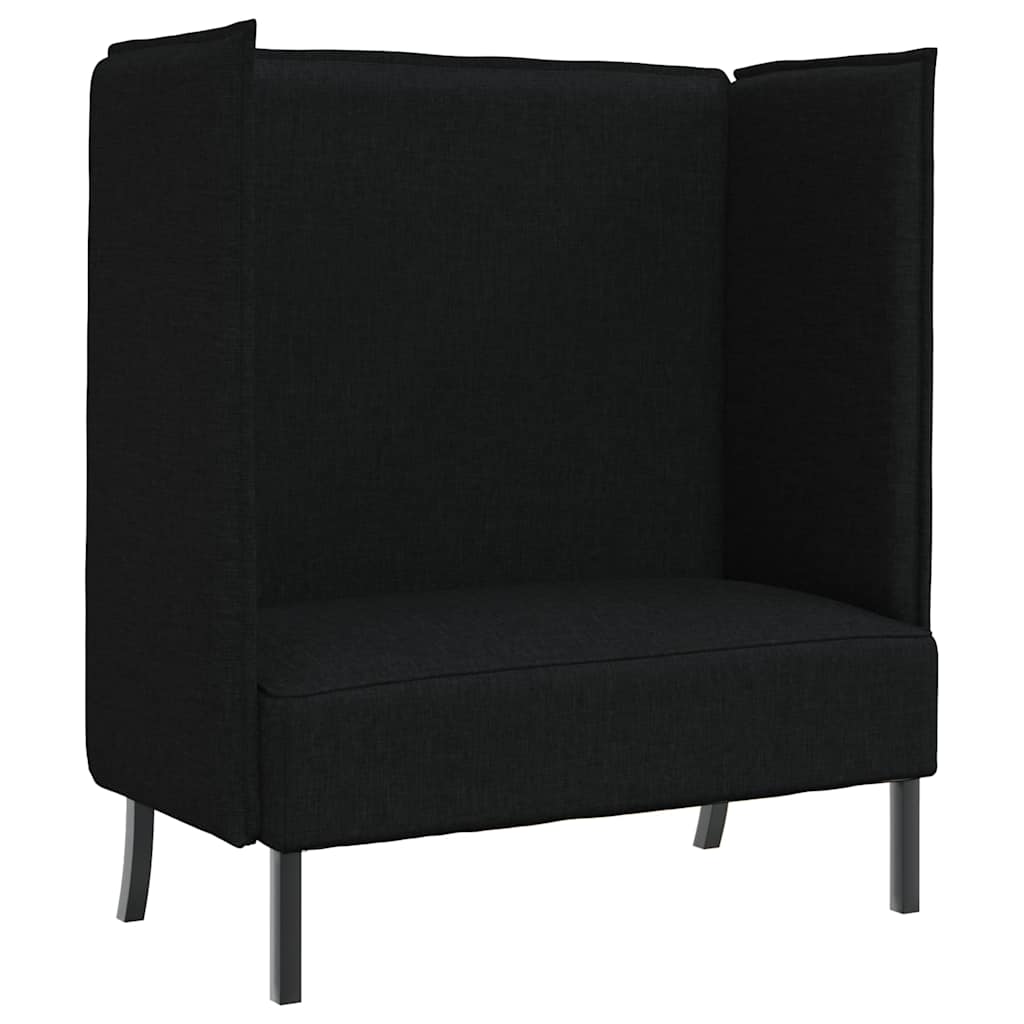 Canapé à Haut Dossier Noir 109 x 56 x 121 cm tissu - XIOS