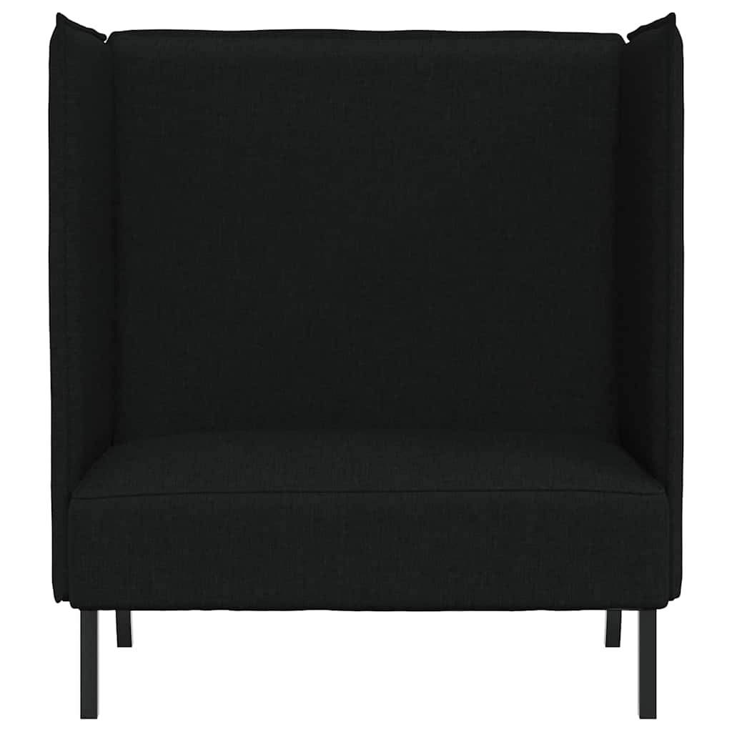 Canapé à Haut Dossier Noir 109 x 56 x 121 cm tissu - XIOS