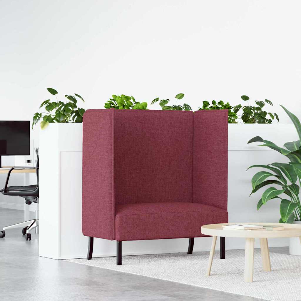 Canapé à Haut Dossier Rouge bordeaux 109 x 56 x 121 cm tissu - XIOS