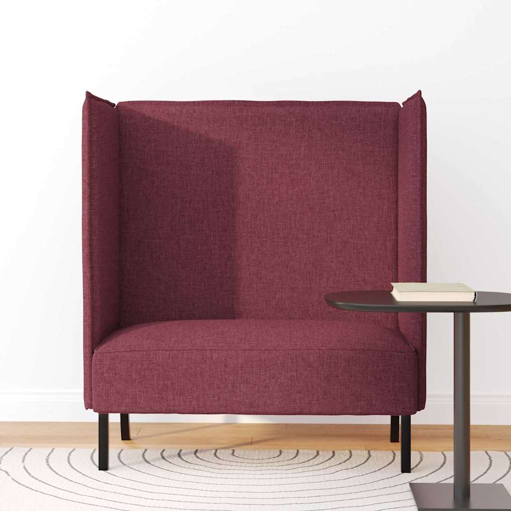Canapé à Haut Dossier Rouge bordeaux 109 x 56 x 121 cm tissu - XIOS