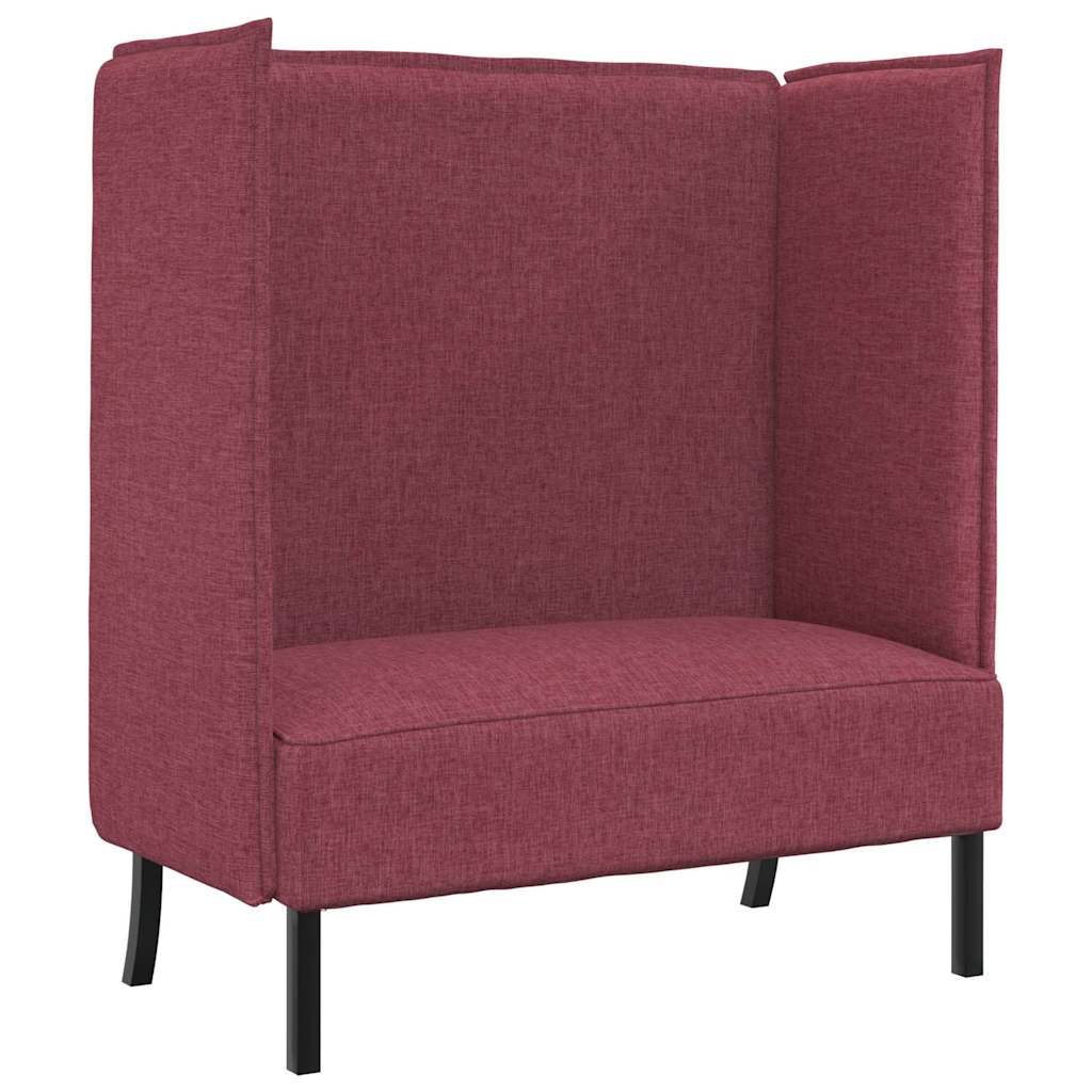 Canapé à Haut Dossier Rouge bordeaux 109 x 56 x 121 cm tissu - XIOS