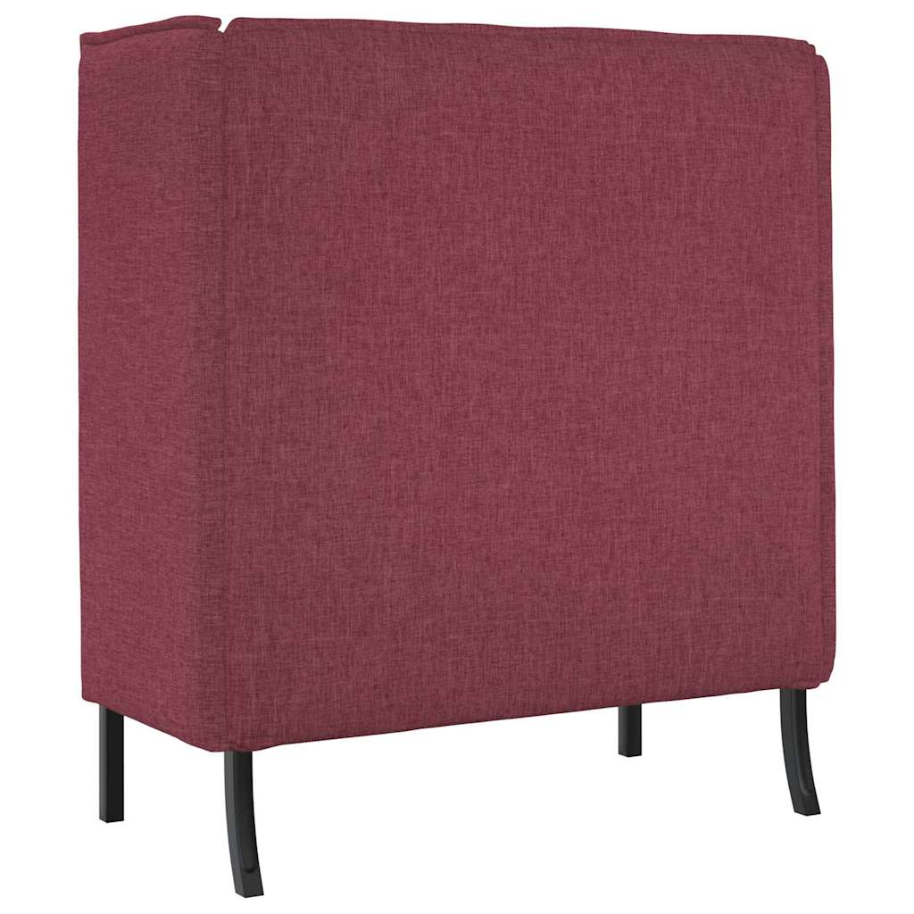 Canapé à Haut Dossier Rouge bordeaux 109 x 56 x 121 cm tissu - XIOS