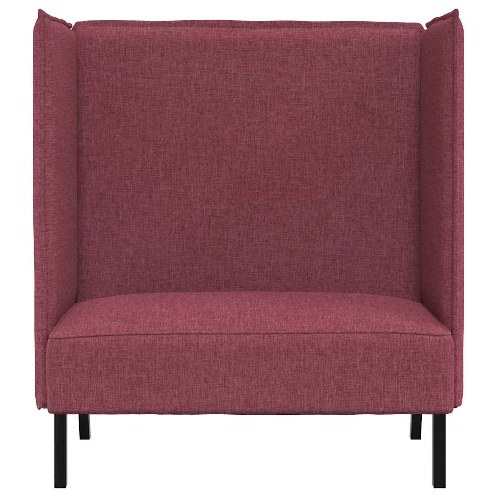 Canapé à Haut Dossier Rouge bordeaux 109 x 56 x 121 cm tissu - XIOS