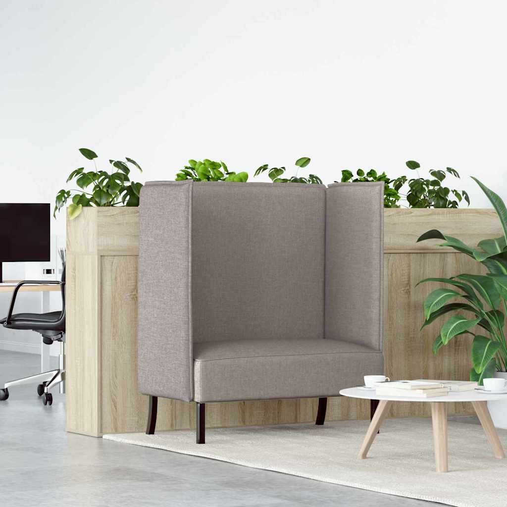 Canapé à Haut Dossier Taupe 109 x 56 x 121 cm tissu - XIOS