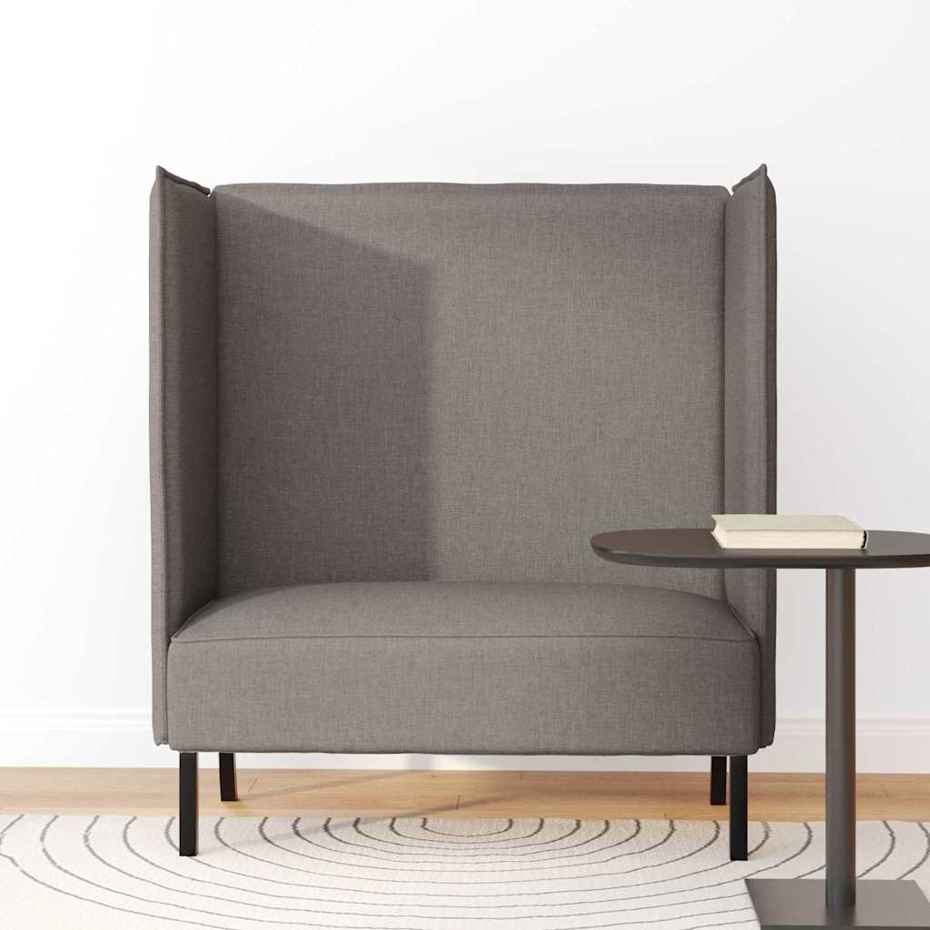 Canapé à Haut Dossier Taupe 109 x 56 x 121 cm tissu - XIOS