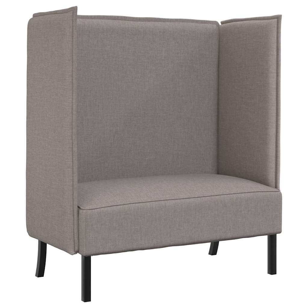 Canapé à Haut Dossier Taupe 109 x 56 x 121 cm tissu - XIOS