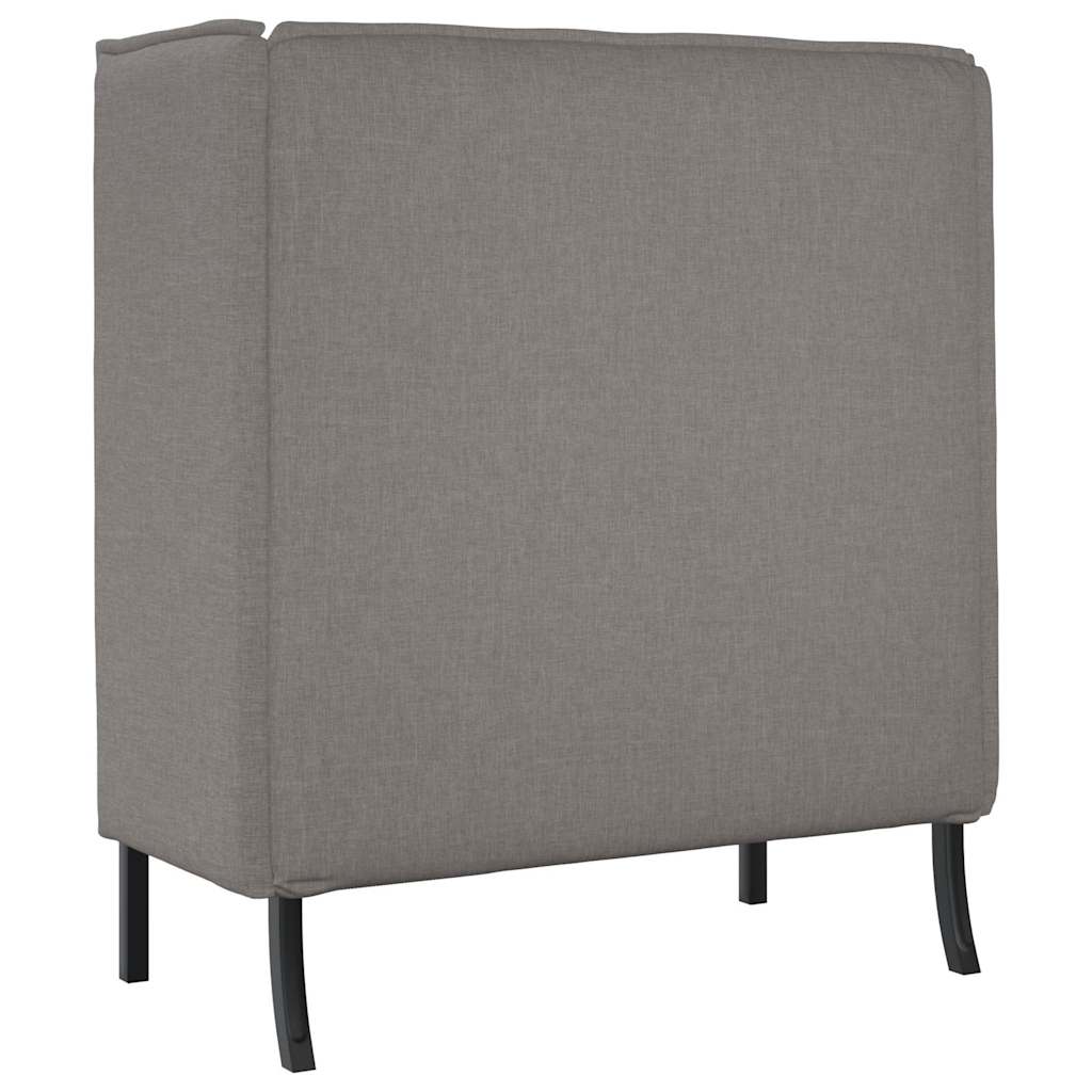 Canapé à Haut Dossier Taupe 109 x 56 x 121 cm tissu - XIOS