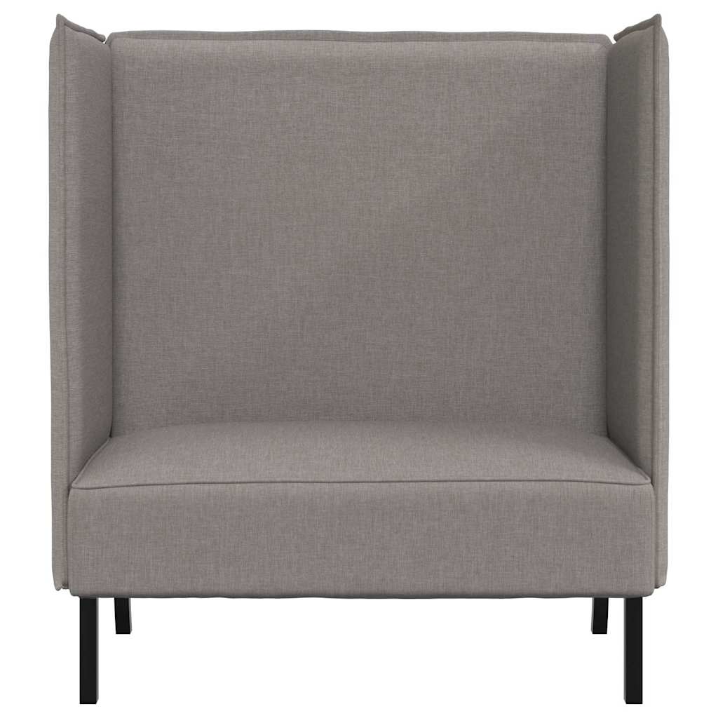 Canapé à Haut Dossier Taupe 109 x 56 x 121 cm tissu - XIOS