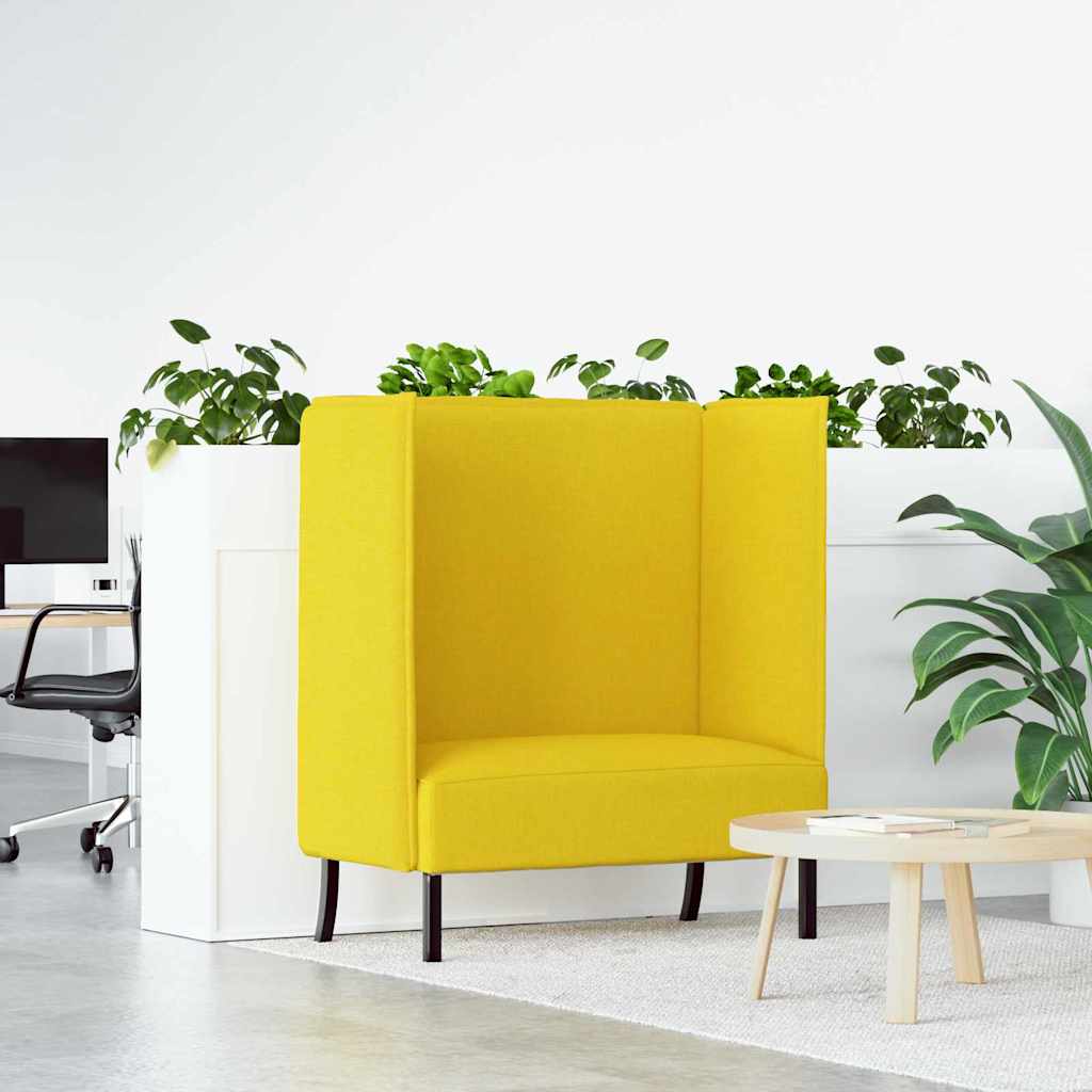 Canapé à Haut Dossier Jaune clair 109 x 56 x 121 cm tissu - XIOS