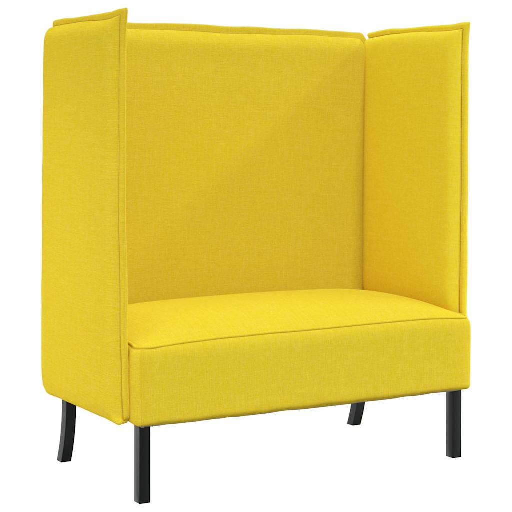 Canapé à Haut Dossier Jaune clair 109 x 56 x 121 cm tissu - XIOS