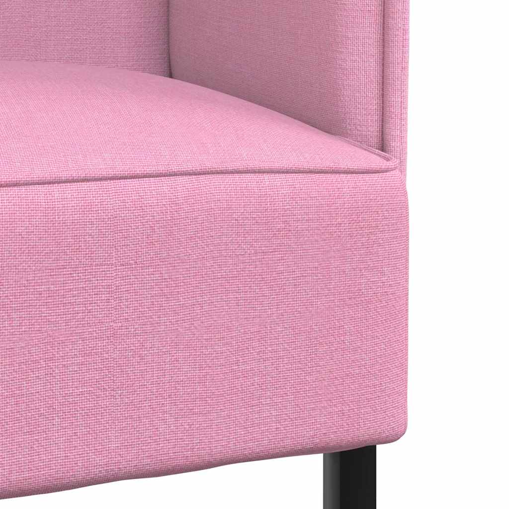 Canapé à Haut Dossier Rose 109 x 56 x 121 cm tissu - XIOS