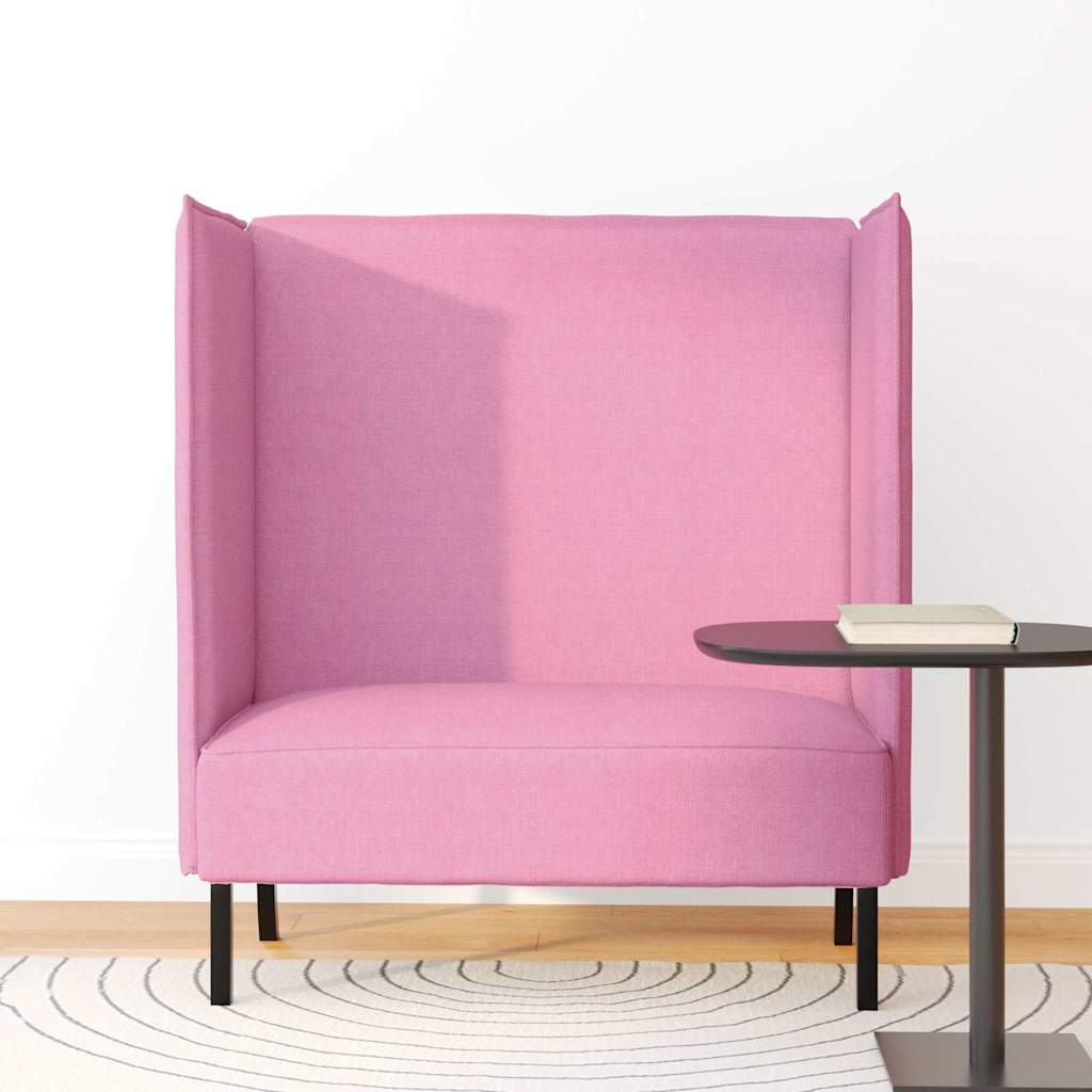 Canapé à Haut Dossier Rose 109 x 56 x 121 cm tissu - XIOS
