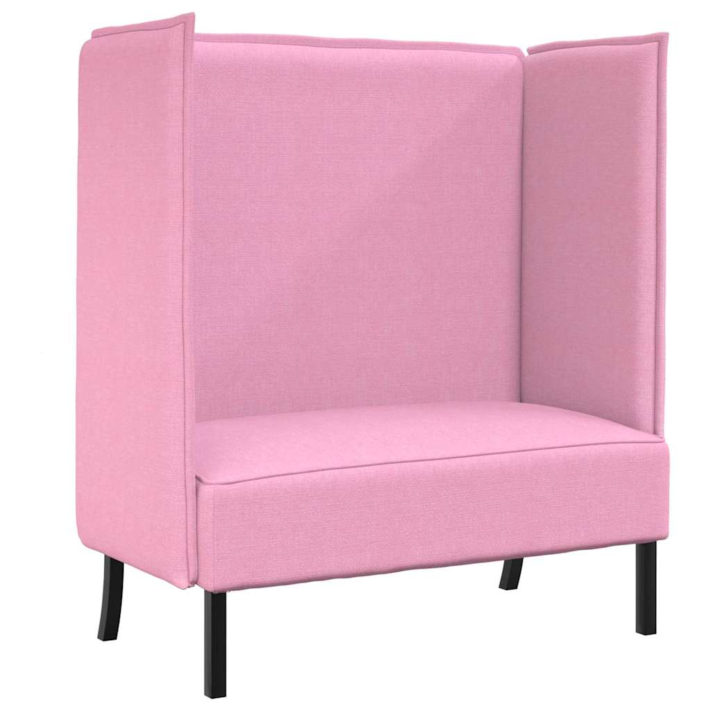 Canapé à Haut Dossier Rose 109 x 56 x 121 cm tissu - XIOS