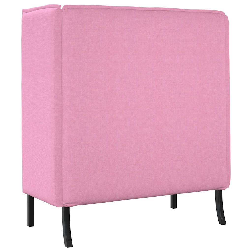 Canapé à Haut Dossier Rose 109 x 56 x 121 cm tissu - XIOS