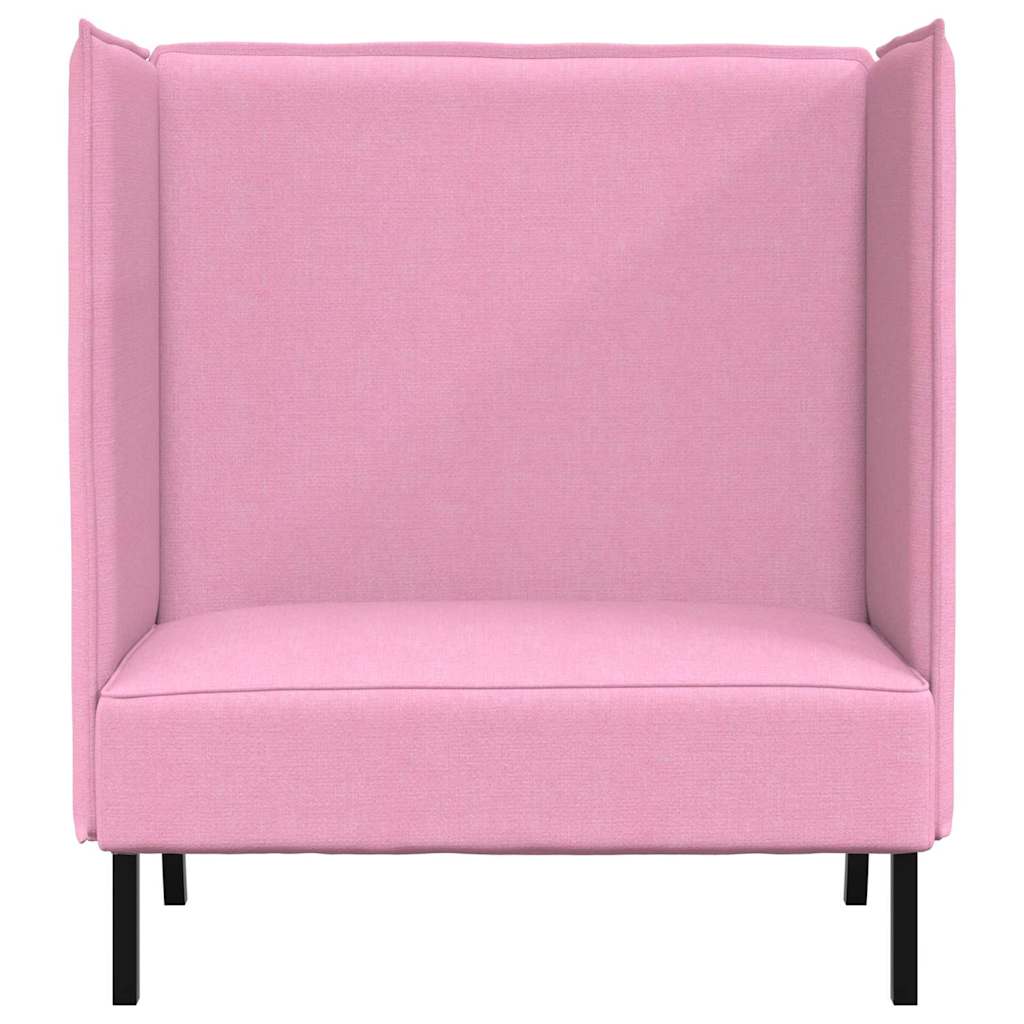 Canapé à Haut Dossier Rose 109 x 56 x 121 cm tissu - XIOS
