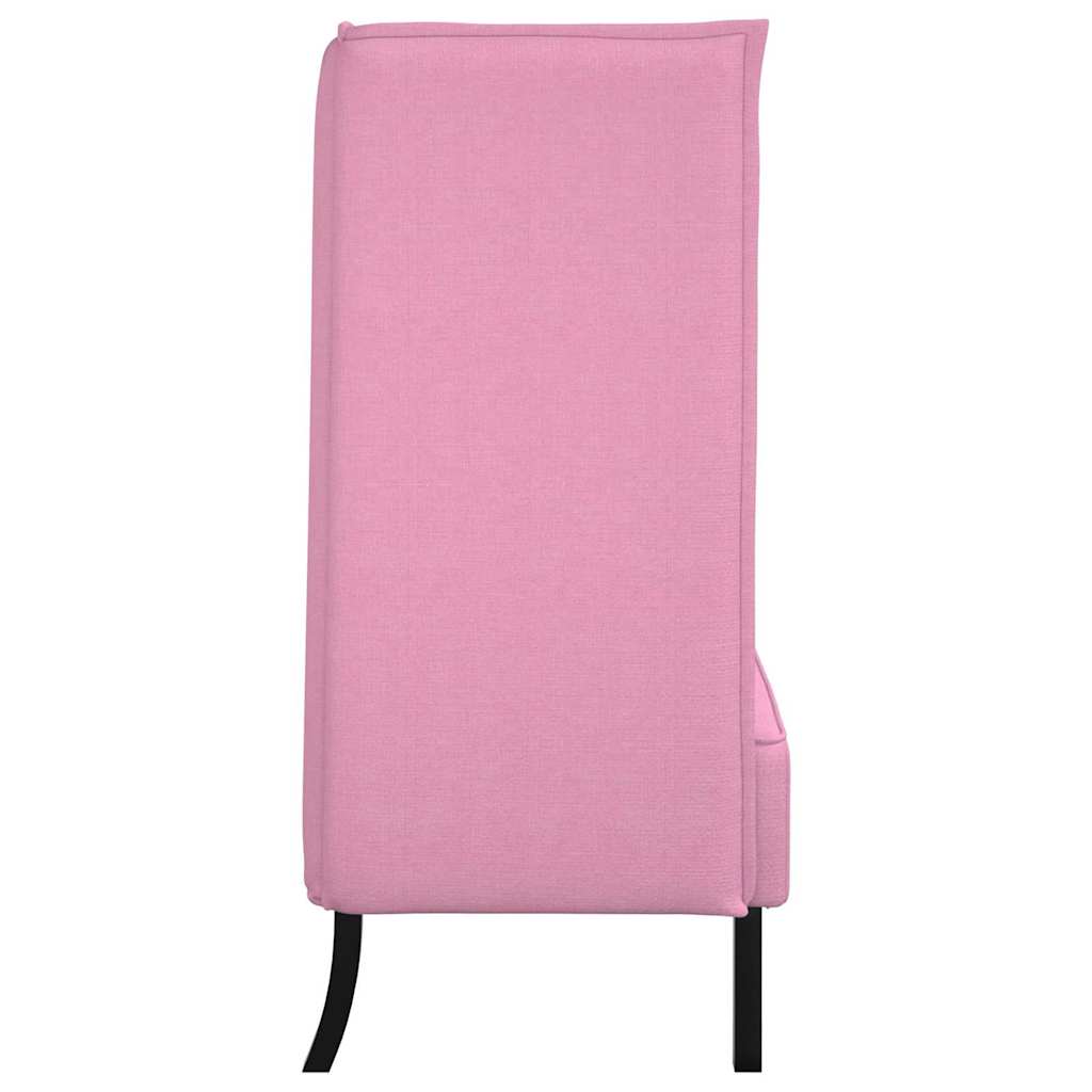 Canapé à Haut Dossier Rose 109 x 56 x 121 cm tissu - XIOS