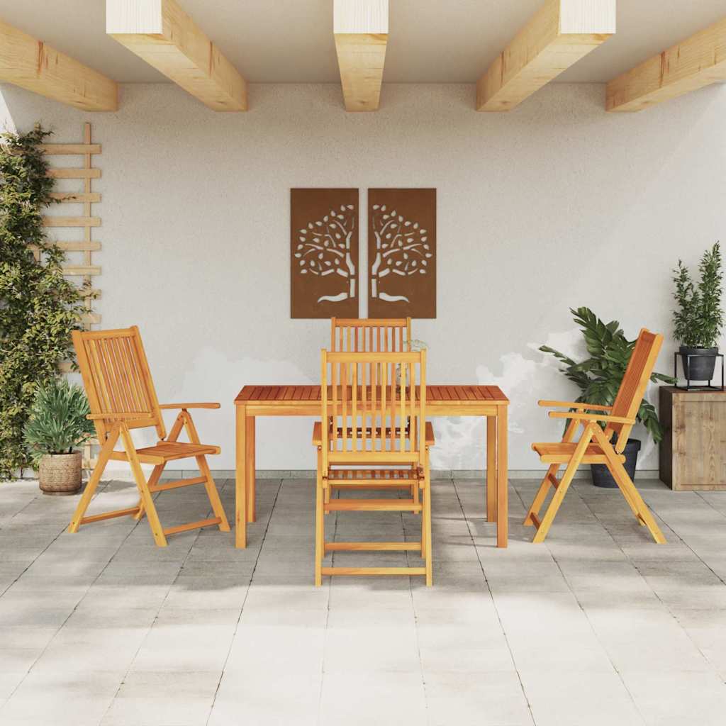 Ensemble de salle à manger pour jardin Pliable 5 pcs Marron - XIOS
