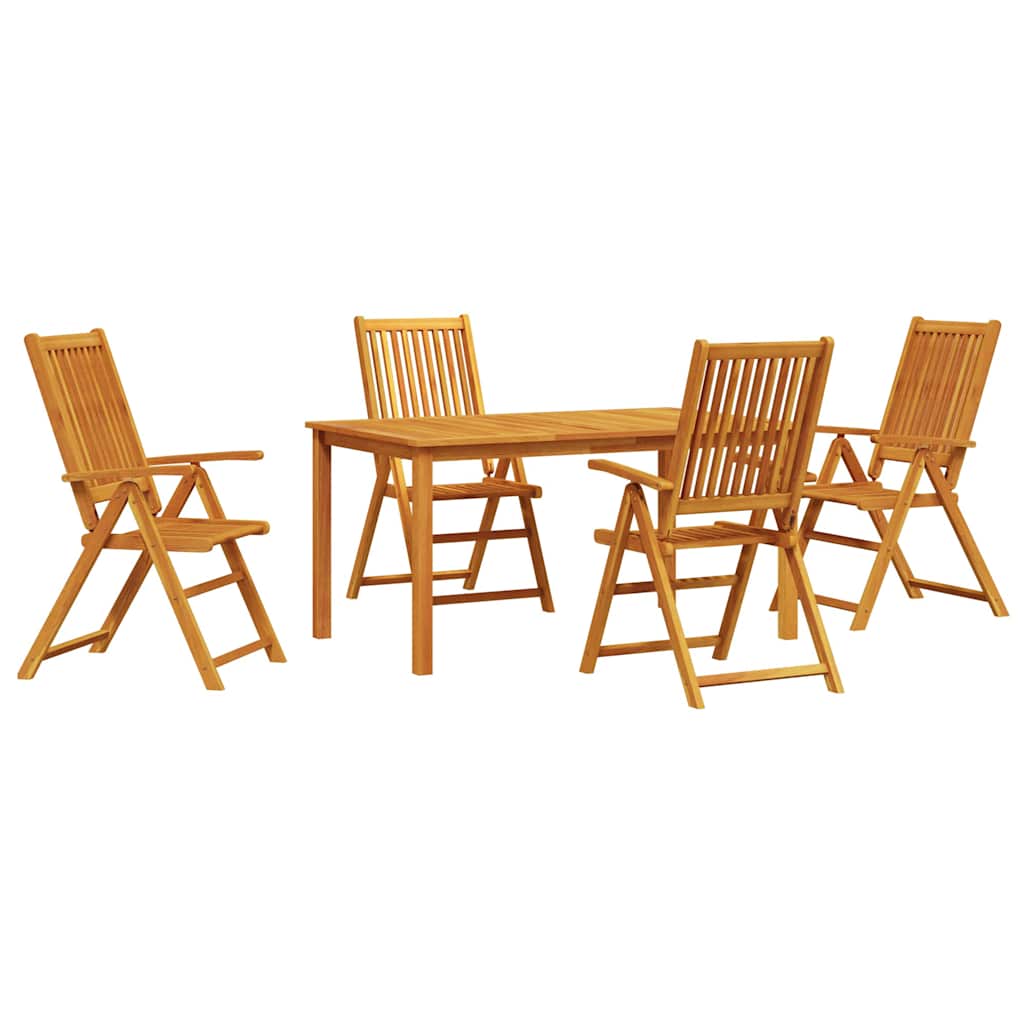 Ensemble de salle à manger pour jardin Pliable 5 pcs Marron - XIOS