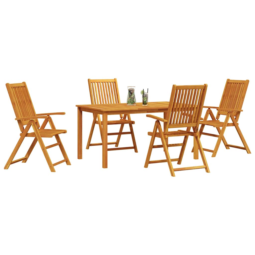 Ensemble de salle à manger pour jardin Pliable 5 pcs Marron - XIOS