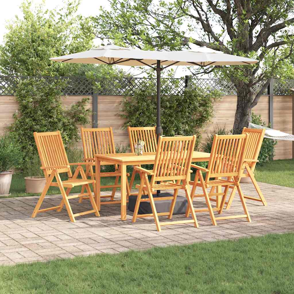 Ensemble de salle à manger pour jardin Pliable 7 pcs Marron - XIOS