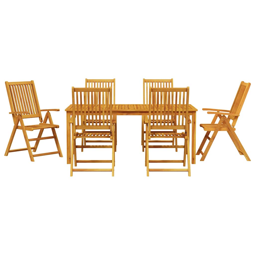 Ensemble de salle à manger pour jardin Pliable 7 pcs Marron - XIOS