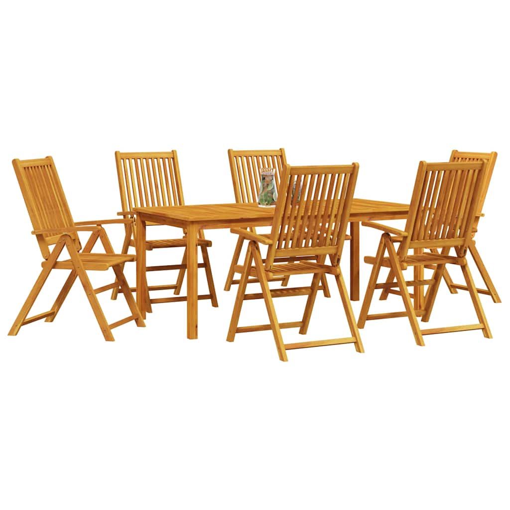 Ensemble de salle à manger pour jardin Pliable 7 pcs Marron - XIOS