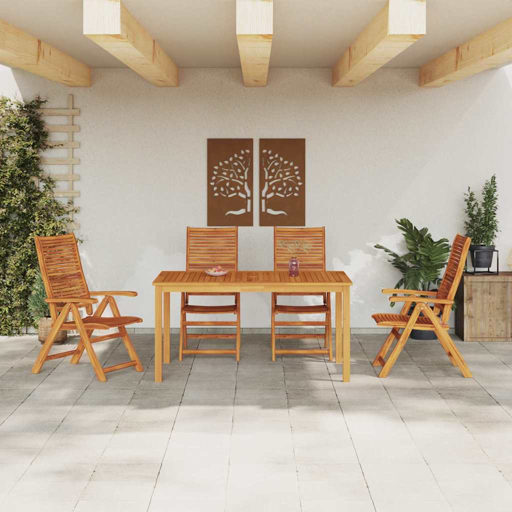 Ensemble de salle à manger pour jardin 5 pcs Marron - XIOS