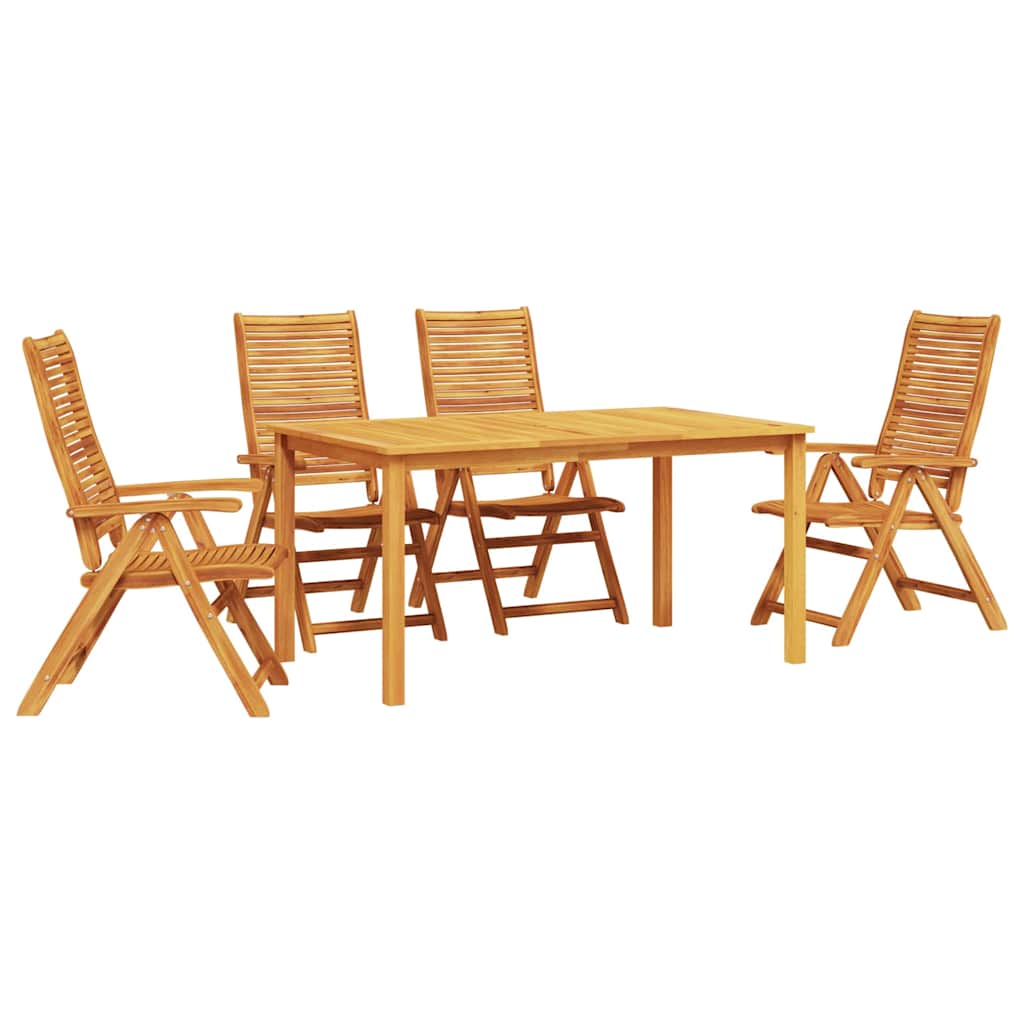 Ensemble de salle à manger pour jardin 5 pcs Marron - XIOS