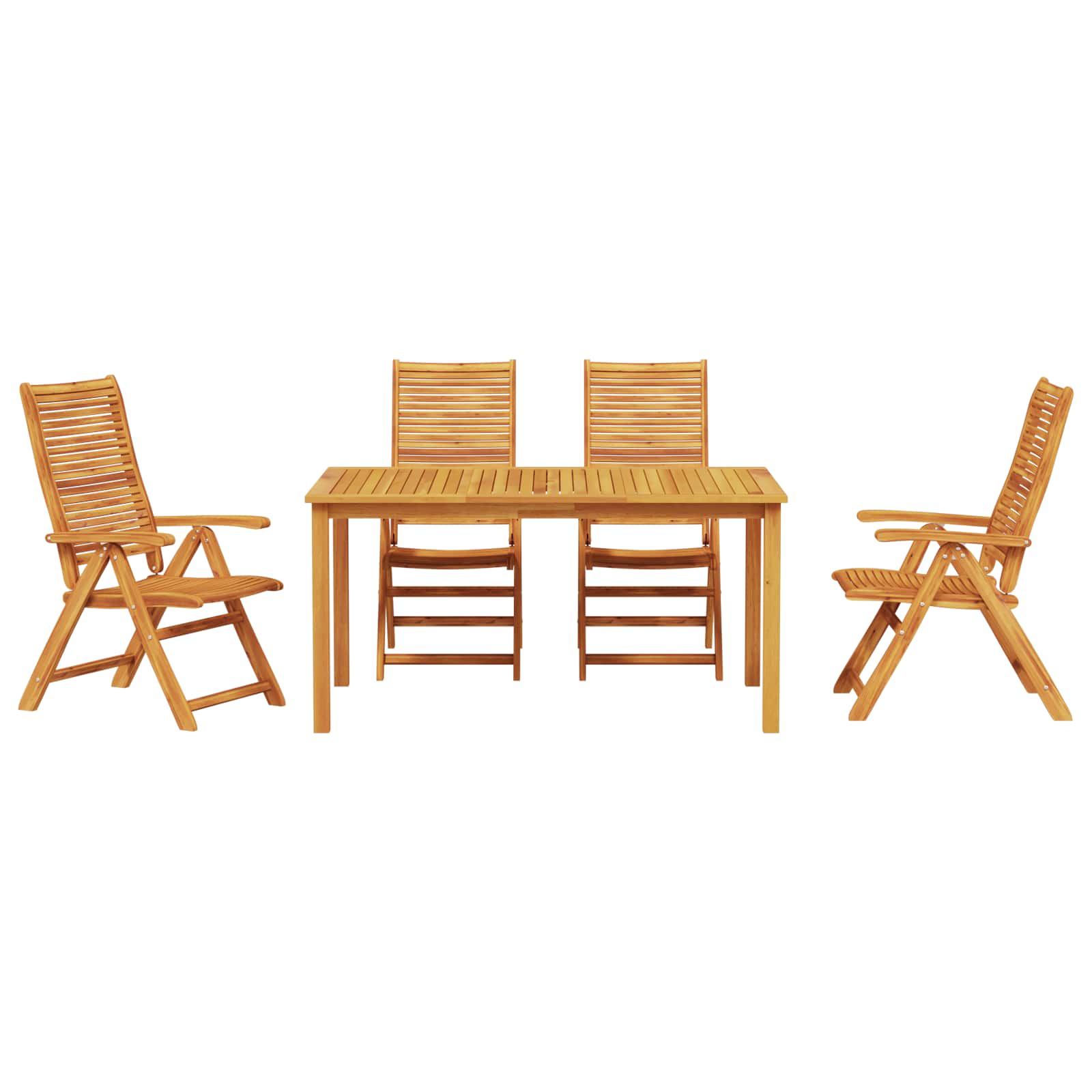 Ensemble de salle à manger pour jardin 5 pcs Marron - XIOS