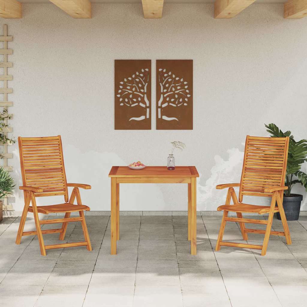 Ensemble de salle à manger pour jardin 3 pcs Marron - XIOS