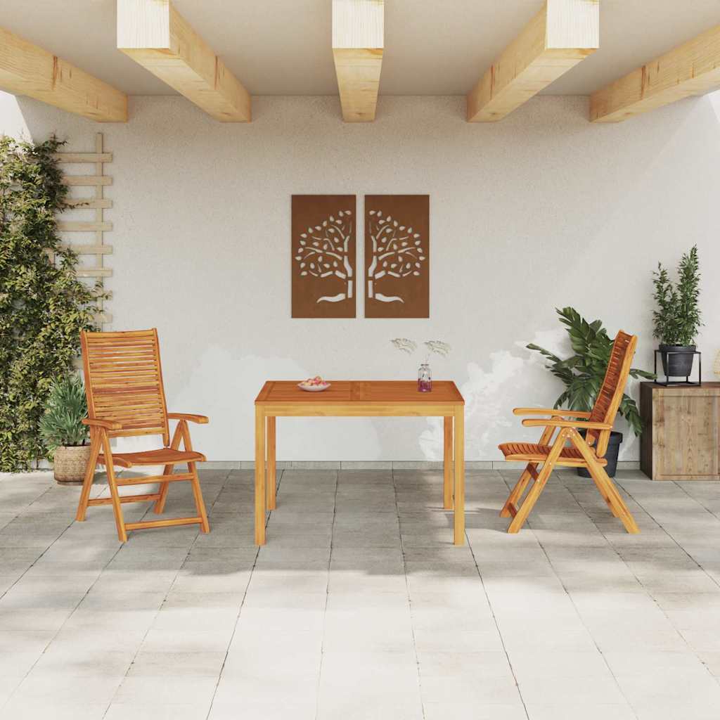 Ensemble de salle à manger pour jardin 3 pcs Marron - XIOS
