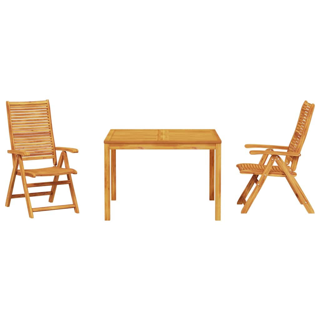 Ensemble de salle à manger pour jardin 3 pcs Marron - XIOS