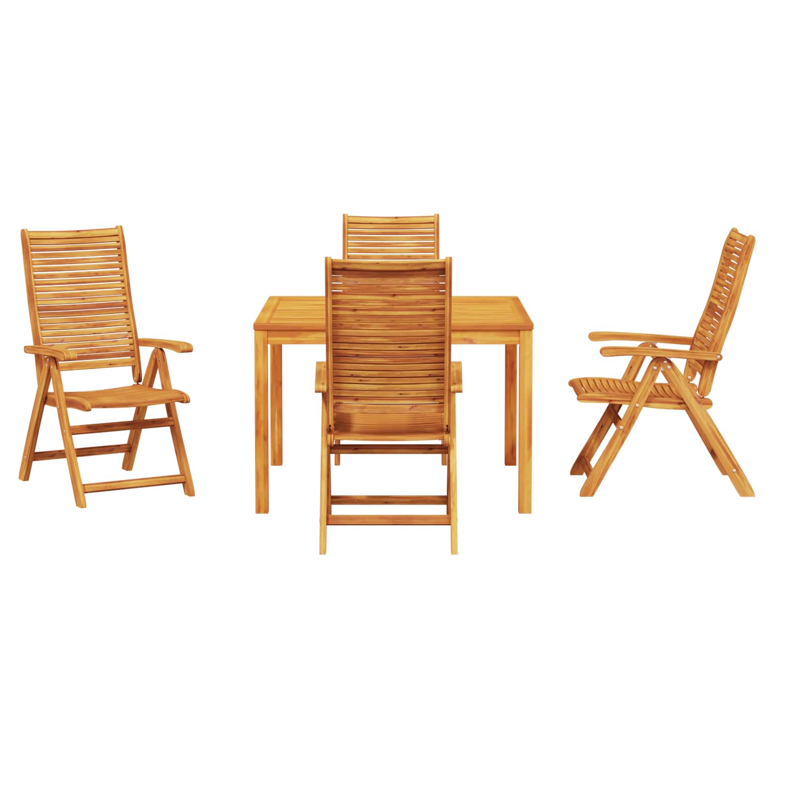 Ensemble de salle à manger pour jardin 5 pcs Marron - XIOS
