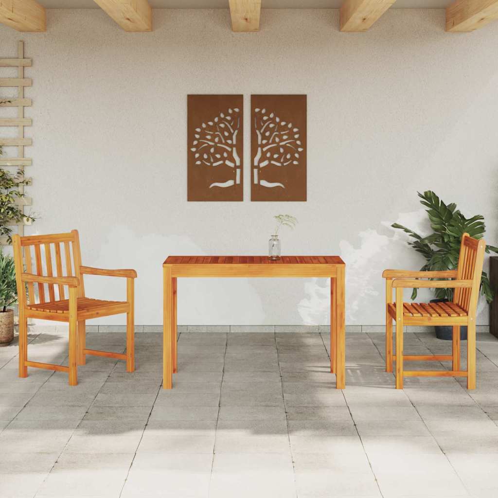 Ensemble de salle à manger pour jardin 3 pcs Marron - XIOS