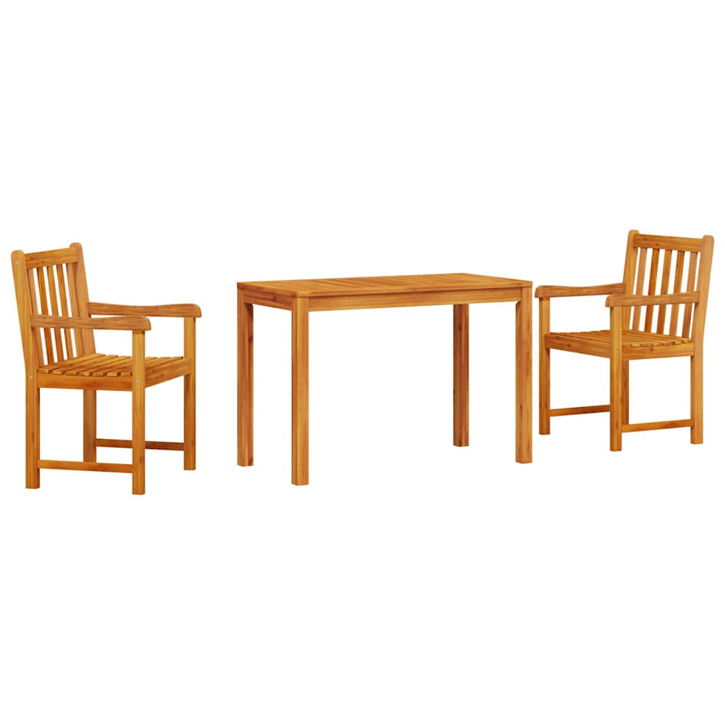 Ensemble de salle à manger pour jardin 3 pcs Marron - XIOS