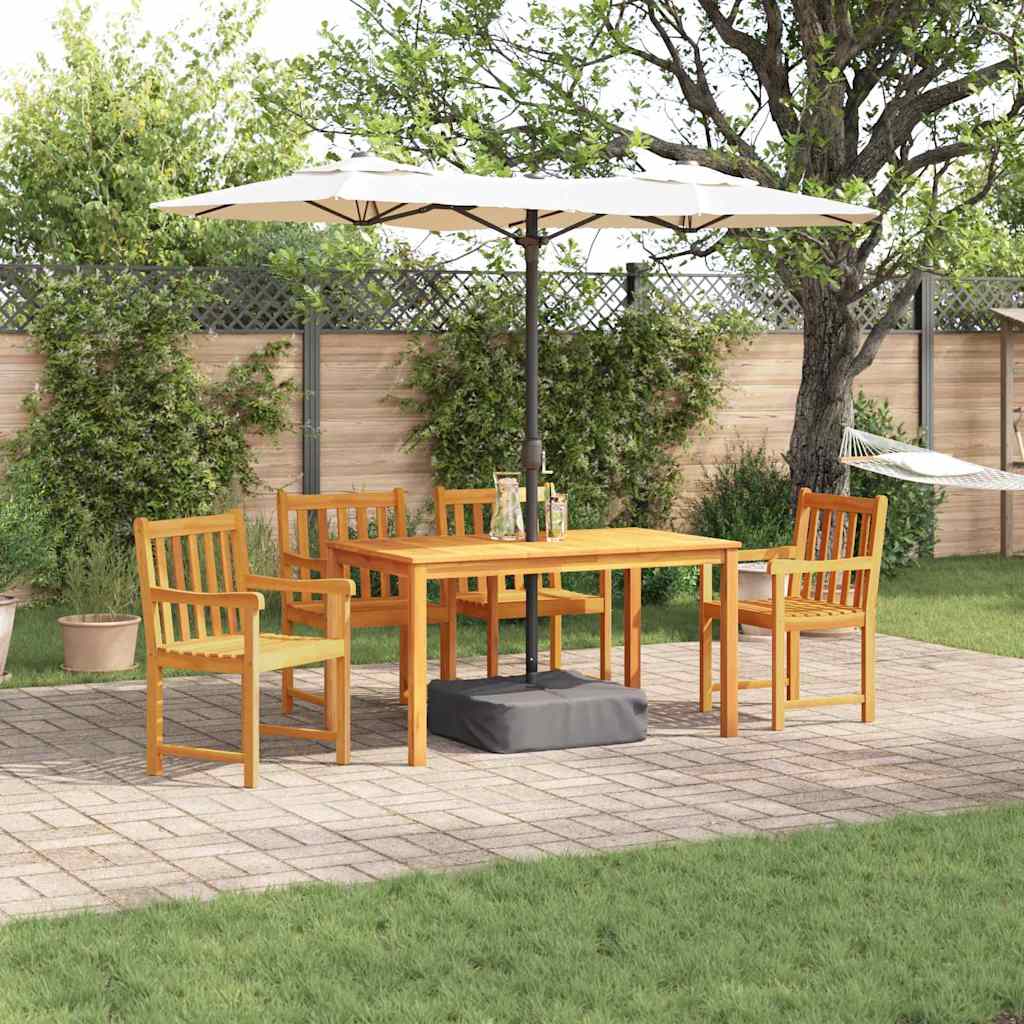 Ensemble de salle à manger pour jardin 5 pcs Marron - XIOS