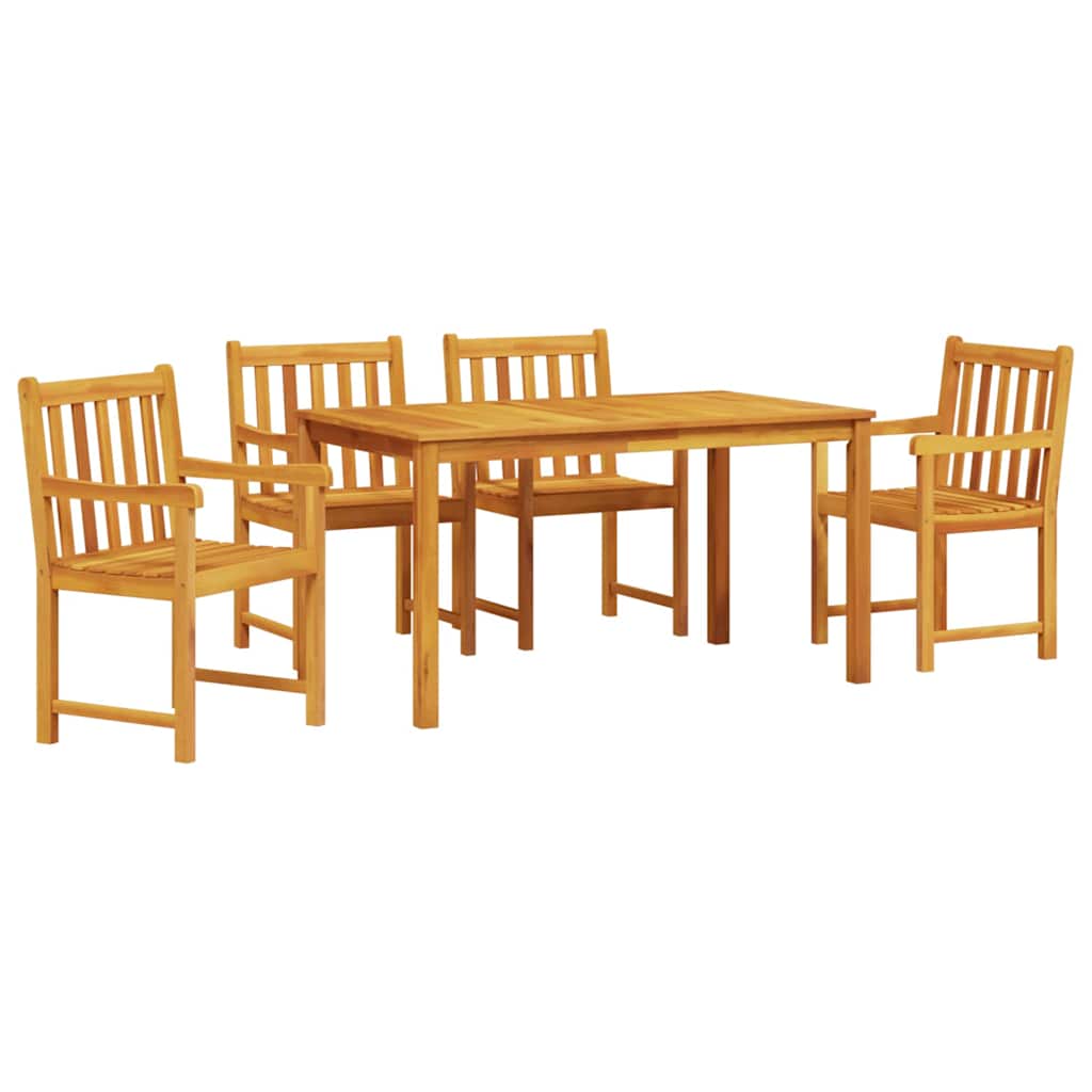 Ensemble de salle à manger pour jardin 5 pcs Marron - XIOS