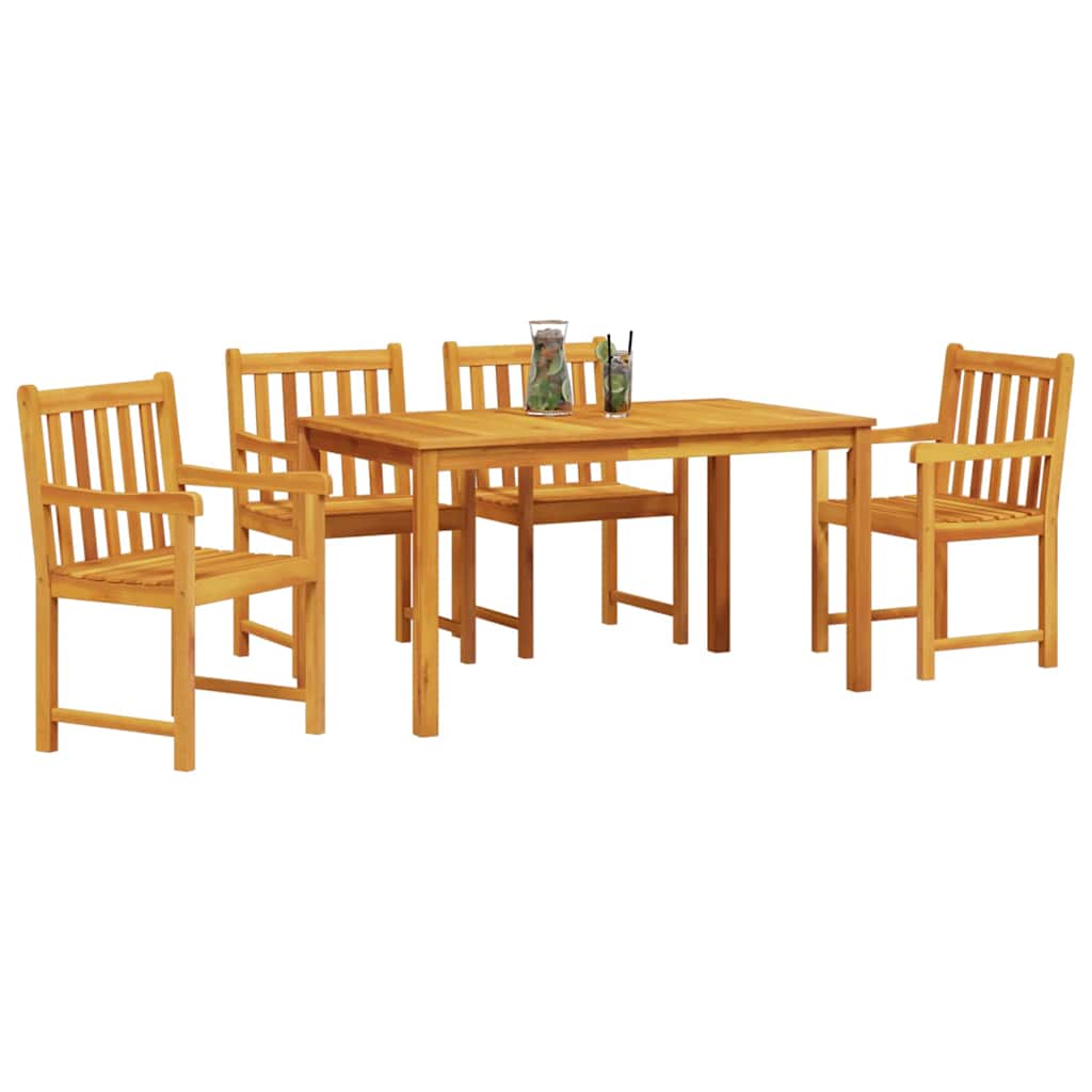 Ensemble de salle à manger pour jardin 5 pcs Marron - XIOS