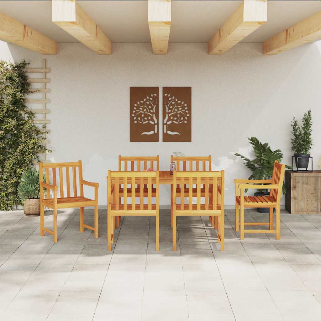 Ensemble de salle à manger pour jardin 7 pcs Marron - XIOS
