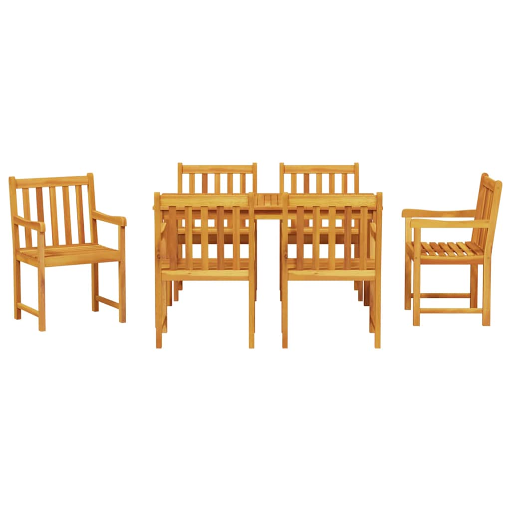 Ensemble de salle à manger pour jardin 7 pcs Marron - XIOS